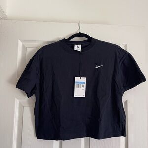 Nike Black Cropped T-Shirt